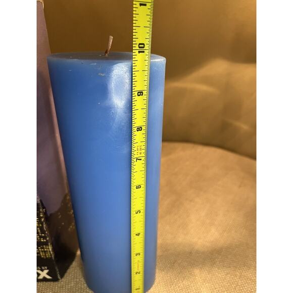 LENOX Blue Scented Candle, 10 inches Tall, Oval Pillar Shape - Picture 5 of 8